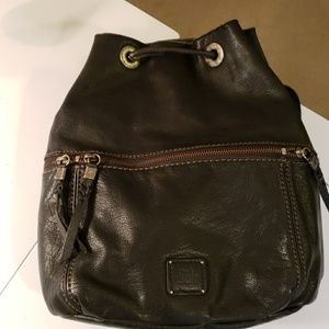 Sak Leather Cinch Backpack with many pockets